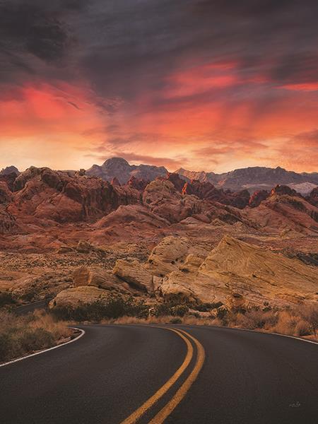 Sunset Valley Road By Martin Podt Photography - Orange