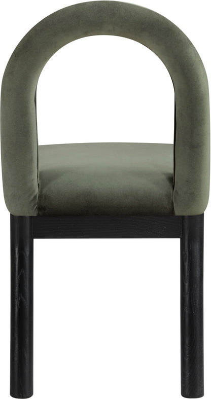 Conrad - Velvet Dining Chair With Black Legs