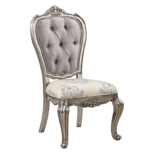Ariadne - Side Chair (Set of 2) - Velvet & Antique Platinum