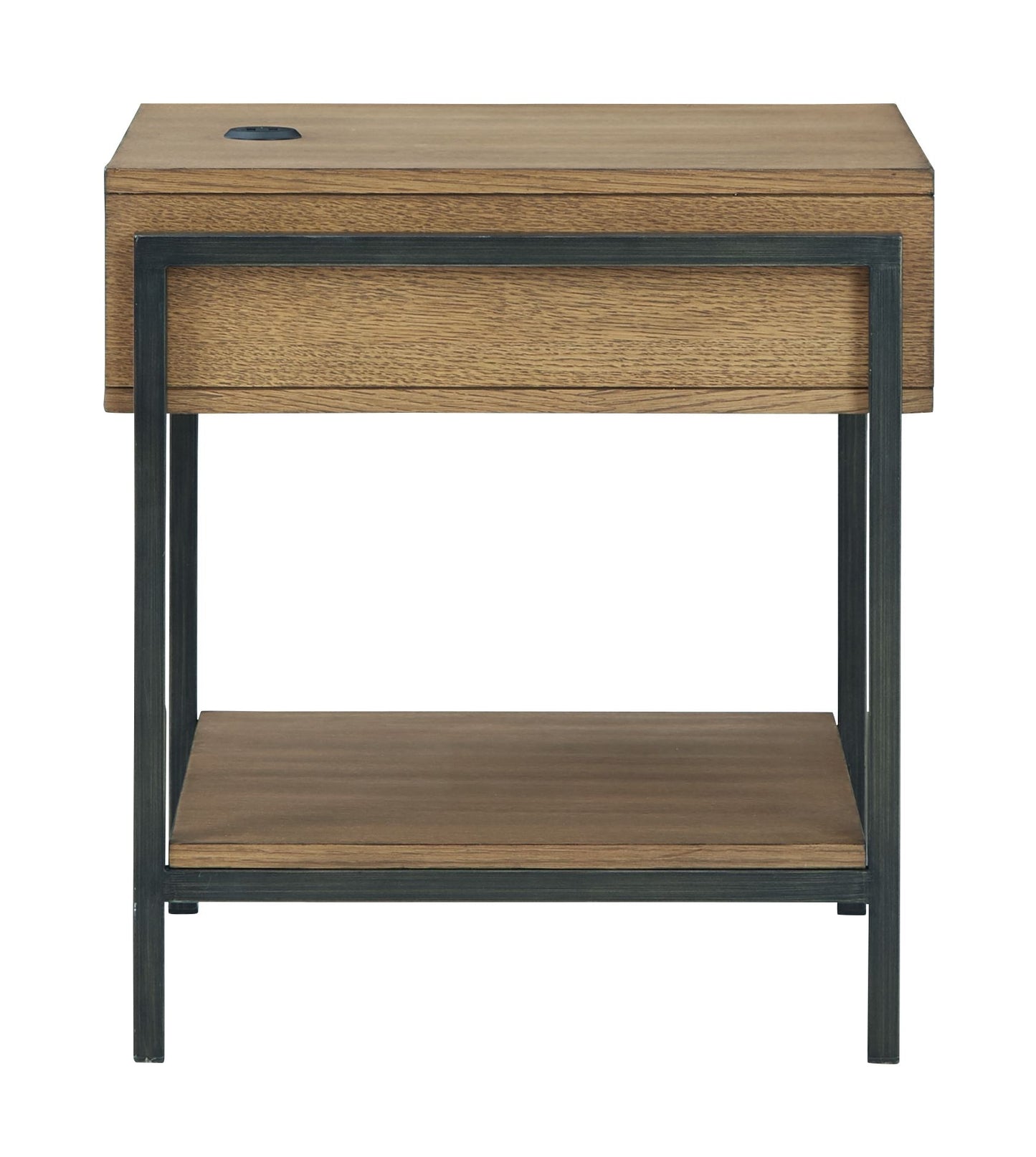 Fridley - Rectangular End Table - Brown / Black