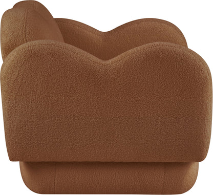 Bloom - Teddy Fabric Chair - Saddle