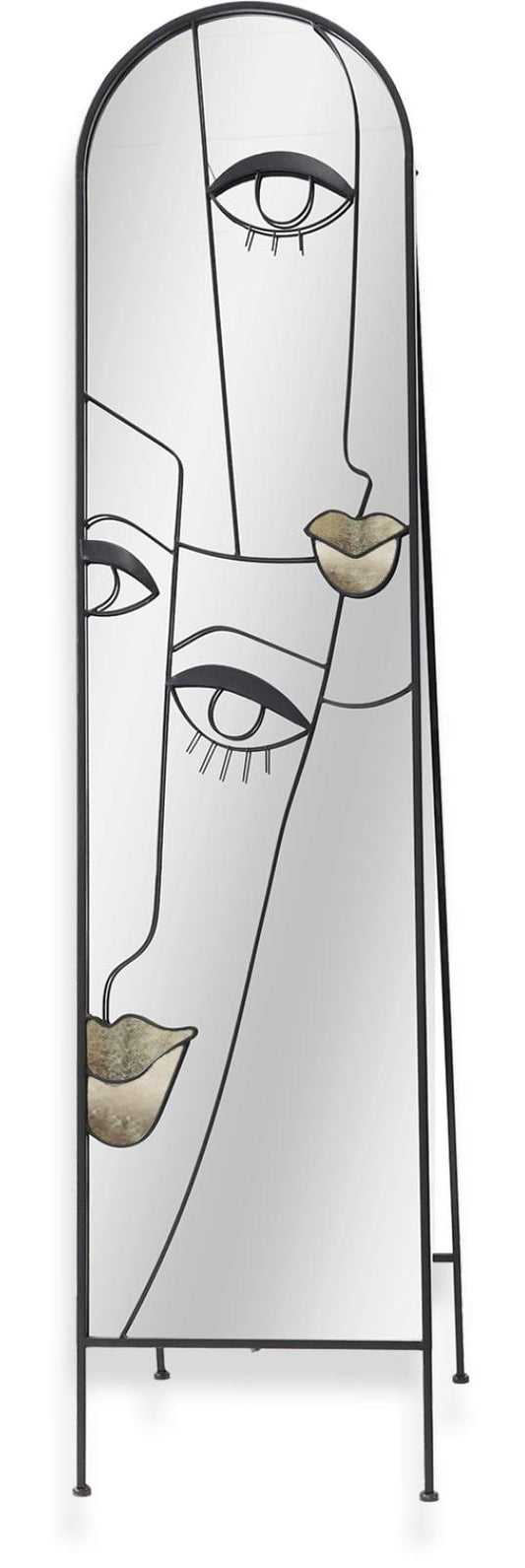 Sculpted Muse Reflection - 66" x 20" Framed Wall Mirror