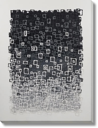 Shadowed Square Fusion - 36" x 48" Framed Wall Art