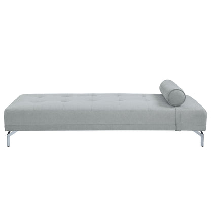 Quenti - Sofa Bed With Pillow - Gray Melange Velvet