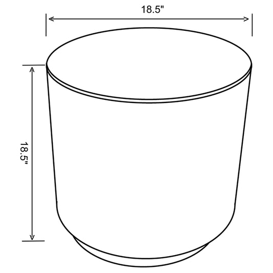 Keita - Upholstered Round Ottoman - Green