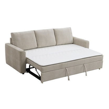 Leira - Sofa With Sleeper - Beige Linen