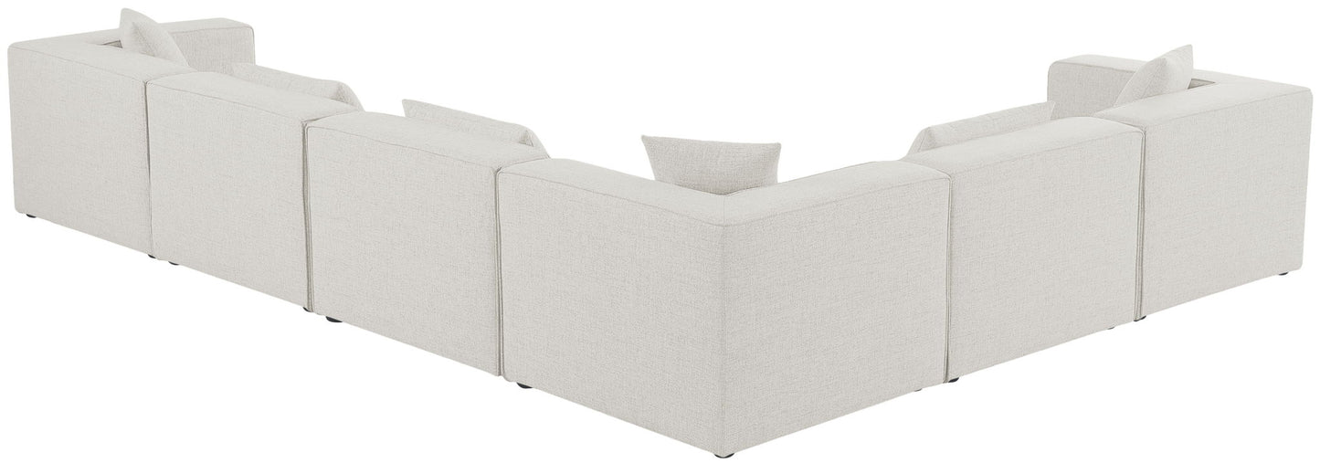 Cube - Linen 6 Piece Modular Corner Sectional