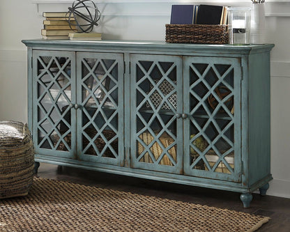 Mirimyn - Accent Cabinet - Vintage Finish - Antique Teal