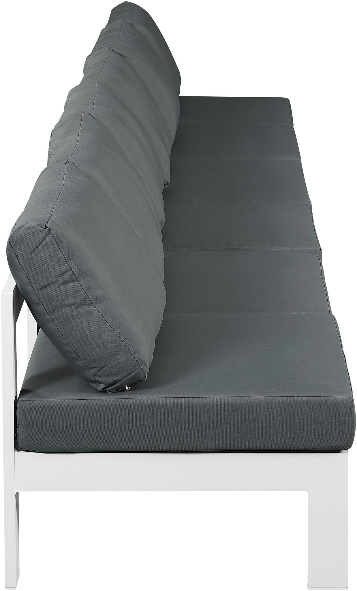 Nizuc - Outdoor Patio 6 Seat Armless Modular Sofa With White Frame