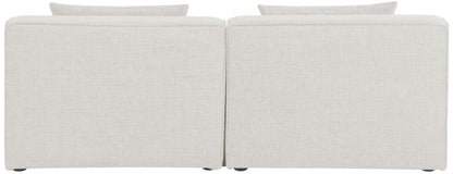 Cube - Linen Modular 2 Seat Armless Sofa