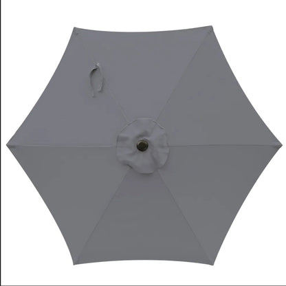 Umbrella With Crank Lift & Tilt, UV-Resistant Canopy For Patio