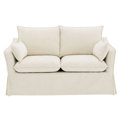 Shane - Loveseat With 2 Pillows - Beige Linen