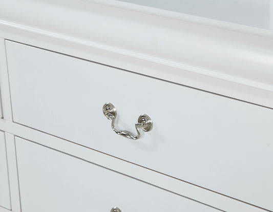 Louis Philip - King 4 Piece Bedroom Set - White