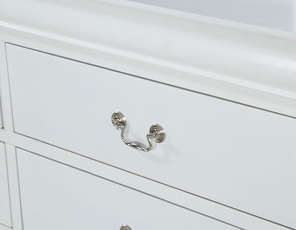 Louis Philip - Dresser & Mirror - White