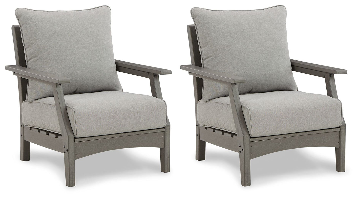 Visola - Lounge Chair w/Cushion (Set of 2) - Gray