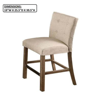 Upholstered Counter Dining Chair (Set of 2) - Light Gray