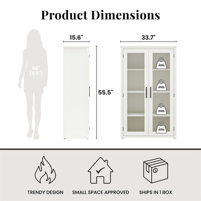 Lulu - Curio Cabinet - White Oak