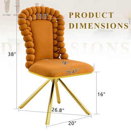 Puffy Bubble, Ball Chain Chair For Dining Room & Kitchen (Set of 2)