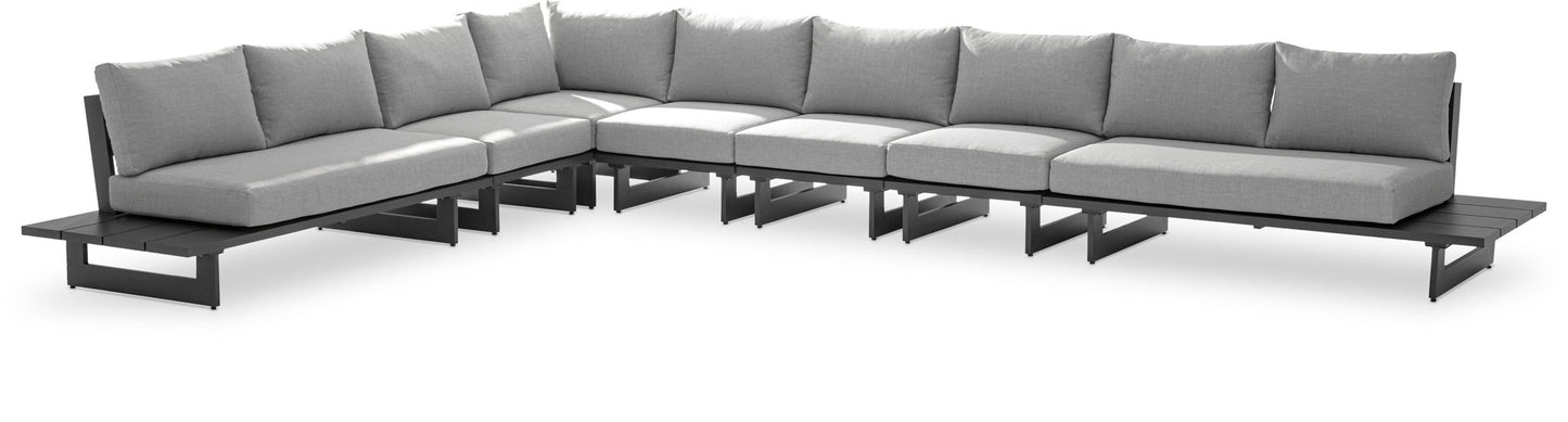 Maldives - 7 Piece Water Resistant Outdoor Patio Modular Sectional With Gray Base