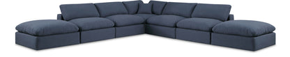 Comfy - 7 Piece Linen Modular Corner Sectional