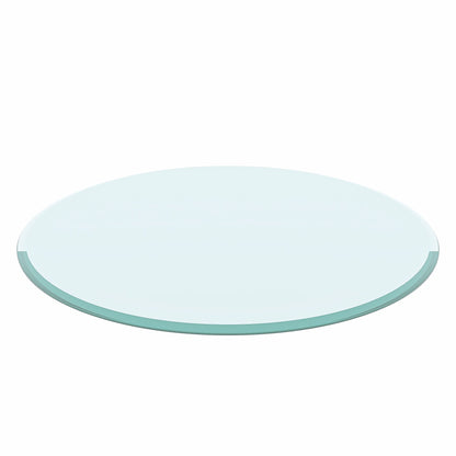 36" Round Tempered Glass Table Top Glass Thick Beveled Polished Edge