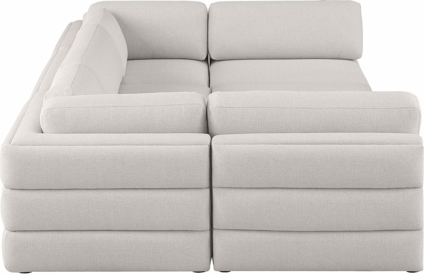 Beckham - 6 Piece Modular U-Shaped Armless Sectional