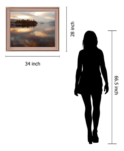 Misty Isle Sunrise - 28" x 34" Framed Wall Art