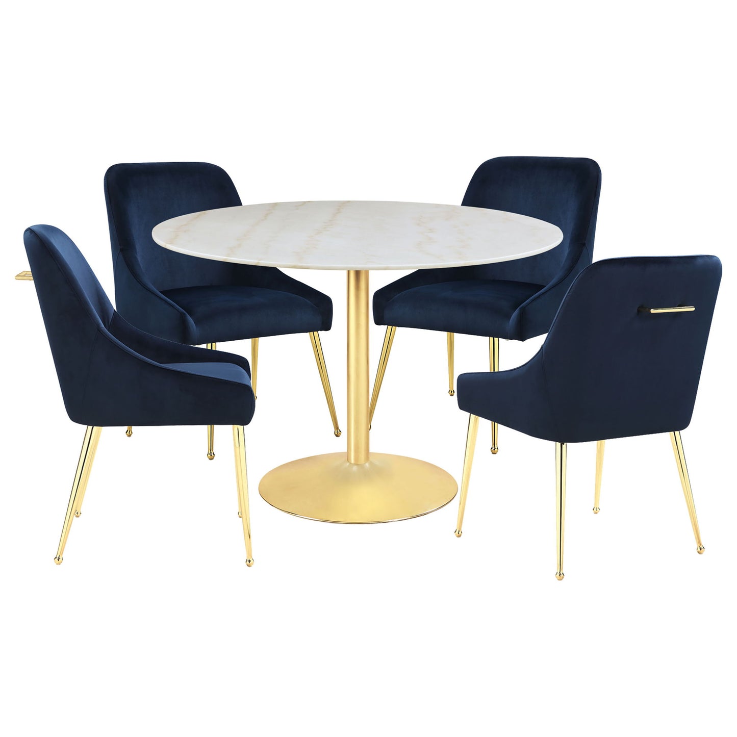 Raleigh - 5 Piece Dining Set - Blue