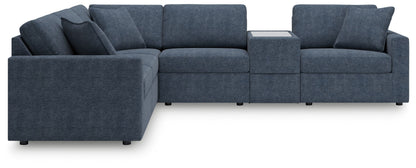 Modmax - 6-Piece Sectional With Storage Console - Fabric - Ink