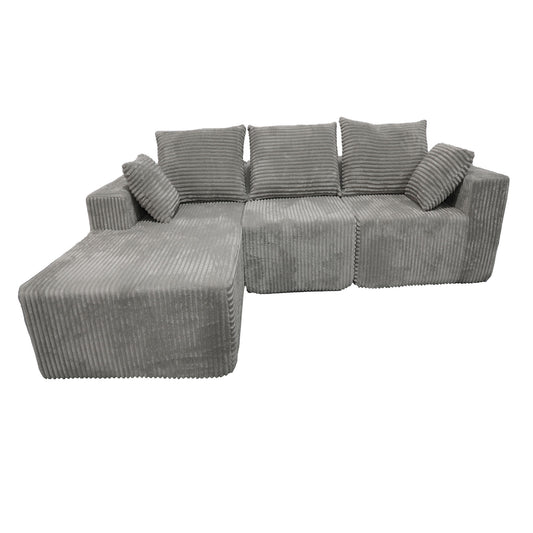 Corner Combination Sofa Sectional Couch With Soft Fabric