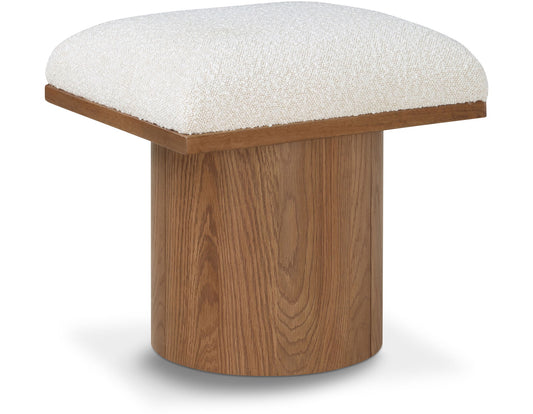 Pavilion - Bench Ottoman With Brown Base - Cream
