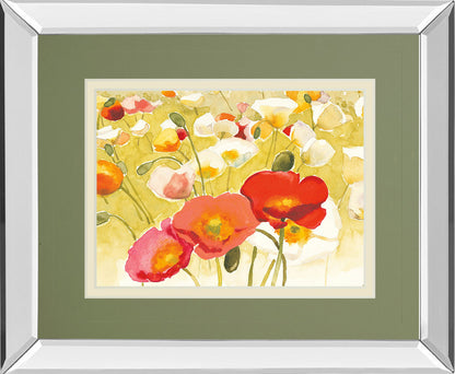 My Iceland Plot I By Novak - Mirror Framed Print Wall Art - Red