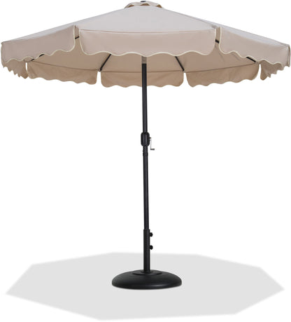 Amalfi - Patio Umbrella - Black Base / Black Pole
