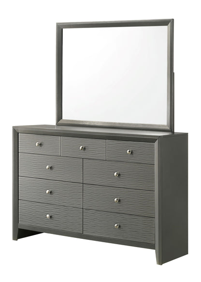 Denker - Queen 4 Piece Bedroom Set - Gun Metal