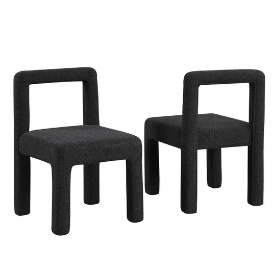 Dining Chairs With Square Open Back (Set of 2)