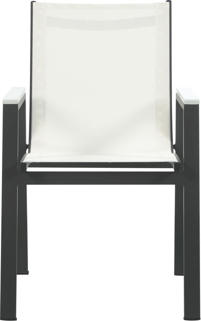 Nizuc - Outdoor Patio Dining Arm Chair With Gray Frame (Set of 2)
