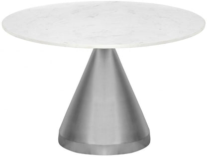 Emery - Marble/Stone Dining Table - White
