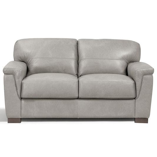 Cornelia - Loveseat - Pearl Gray Leather