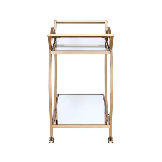 Traverse - Serving Cart - Mirrored & Champagne