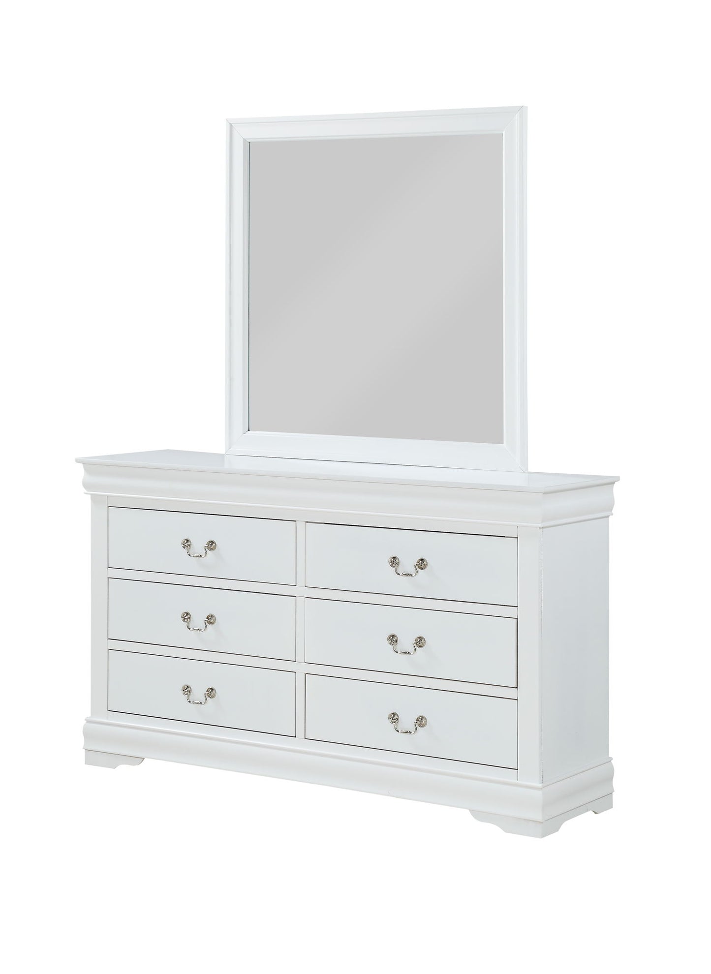 Louis Philip - King 5 Piece Bedroom Set - White