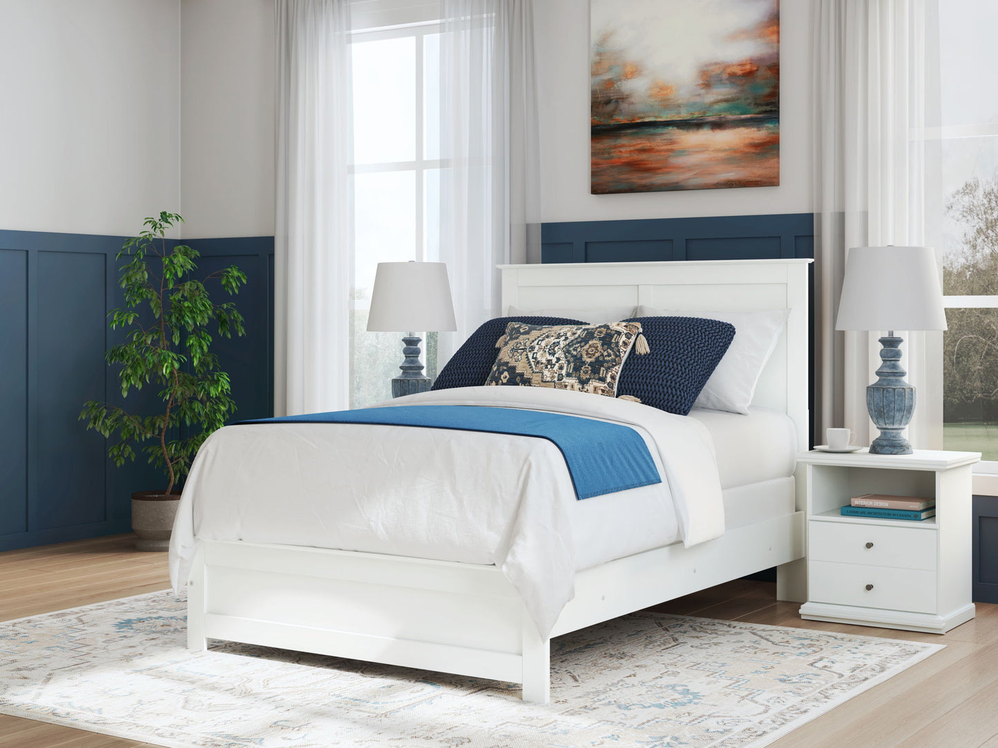 Bostwick Shoals - Panel Bed With Framed Footboard
