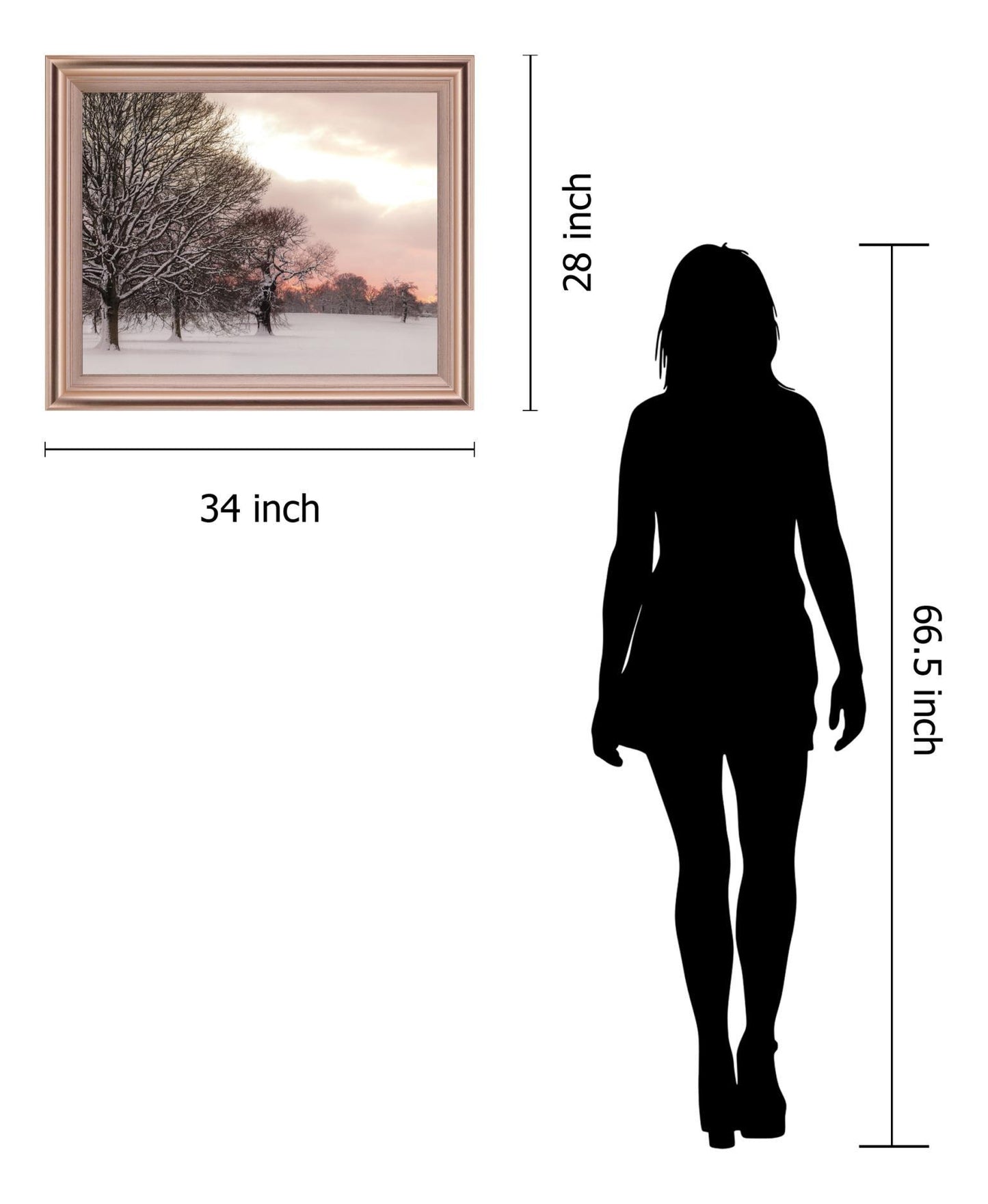 Icy Dawnview - 28" x 34" Framed Wall Art