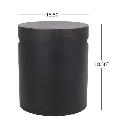 Outdoor End Table With Cutout Handle - Copper