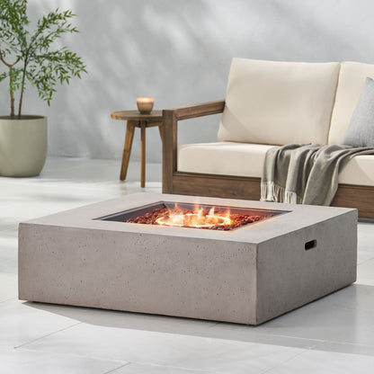 Modern 50, 000 Btu Square Fire Table With Propane Tank