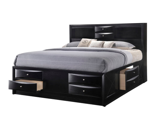 Emily - King 4 Piece Bedroom Set - Black