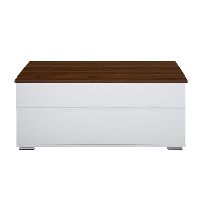 Raeden - Coffee Table With Lift Top - White & Walnut