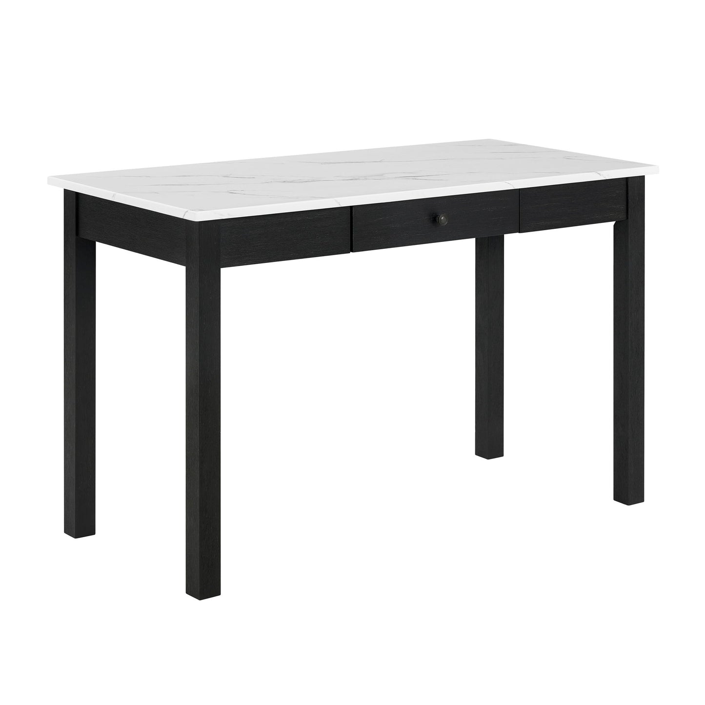 Rylee - Faux Marble Desk - Black / White