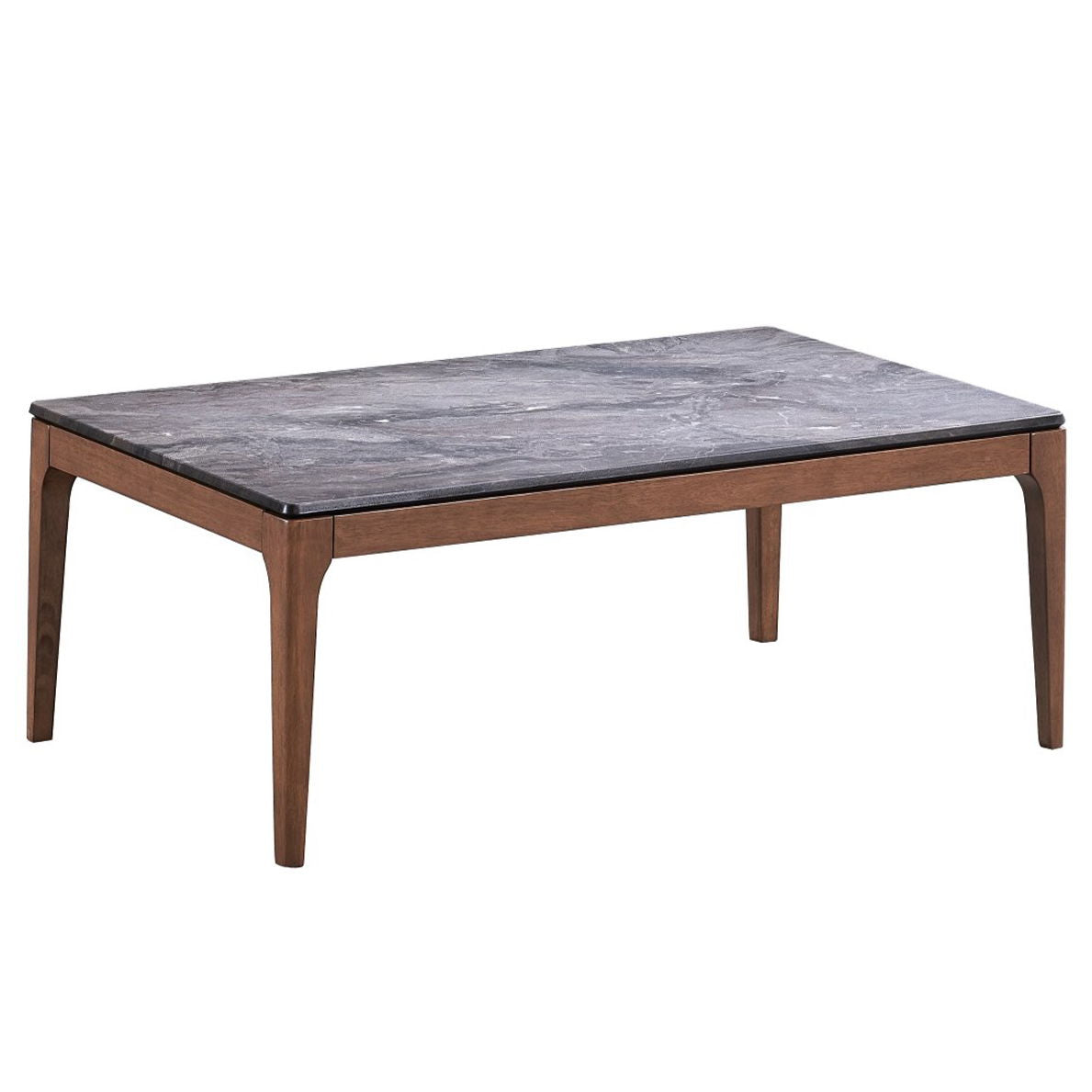 Bevis - Coffee Table - Engineered Stone Top & Walnut
