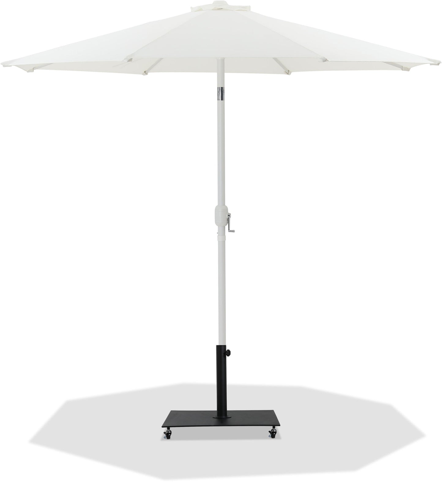 Fiji - Aluminum Patio Umbrella With Square Black And White Base