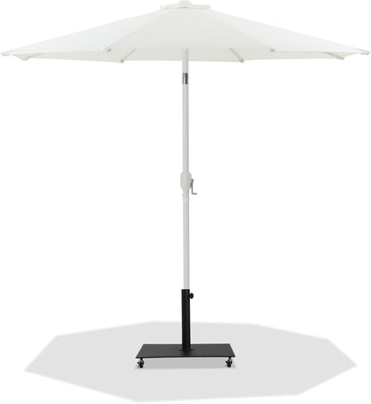Fiji - Aluminum Patio Umbrella With Square Black And White Base